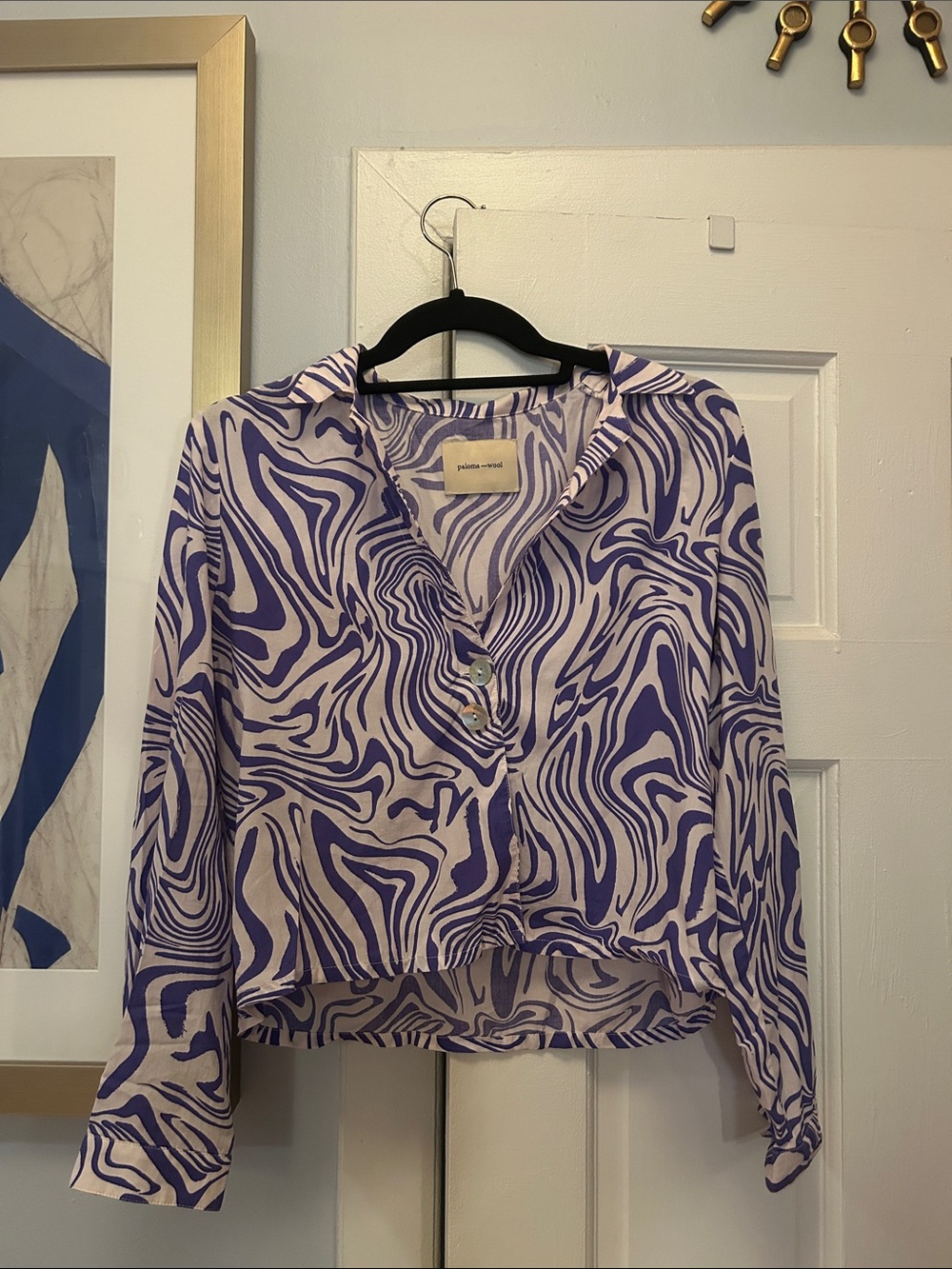 Paloma Wool Swirl Button Top